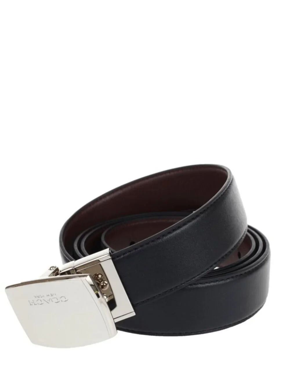 Coach Reversible Leather Belt Gift Set 2 Buckles